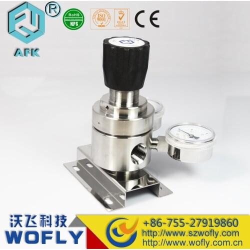 Stainless steel 3/4"NPT Low pressure 500psi Helium gas pressure regulator with panel mount
