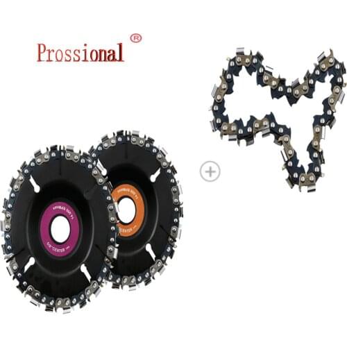 New Multi-function Woodworking Chain 4 Inch Grinder Disc and Chain 22 Tooth Fine Cut Chain Set For 100 115 Angle Grinder