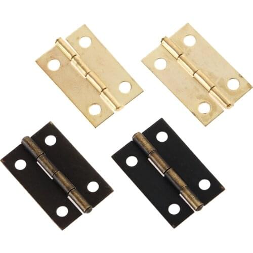 10Pcs Furniture Cabinet Drawer Door Butt Hinge Antique Decorative Hinges for Jewelry Wooden Box Furniture Hardware 24*16mm