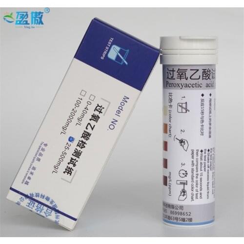 PH Test Indicator Water Test PH 25-500mg/l peracetic acid Test Paper For Water