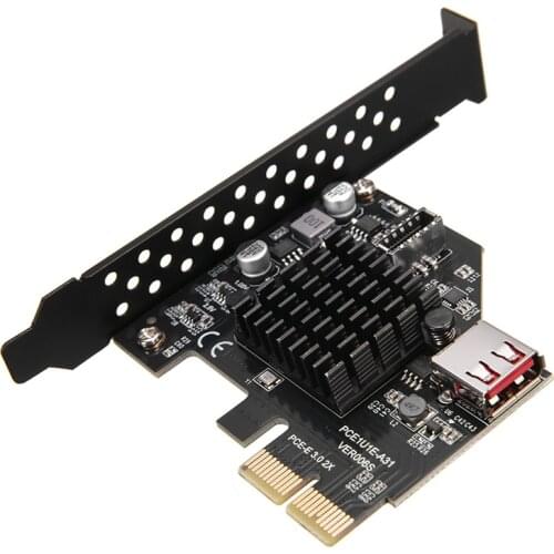 POHIKS 1pc USB 3.1 Front Panel Type-E Expansion Card USB 2.0 Socket to PCI-E Express Card Adapter For Motherboard
