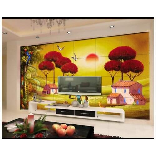 Custom 3d wallpaper for walls 3 d wall murals wallpaper mural fairy tale hut scenery TV setting wall papers home decoration