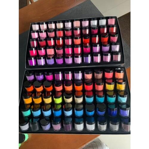 Bulk Nails Color Colour System Nail Dipping Fast Drying Nail Acrylic Powder Come 10Bottle Random Color FA90(10PCS)