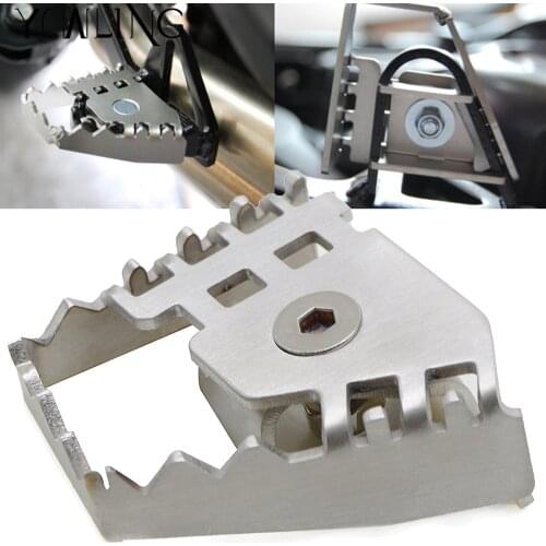Silver Rear Foot Brake Lever Peg Pad Extension Enlarge Extender For BMW F800GS F700GS F650GS R1150GS R1200GS R 1150/1200 GS