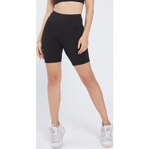 NORMOV Fashion Women Shorts Solid Fitness High Elastic Waist Push Up Polyester Hot Short Workout Black Skinny Shorts Feminina