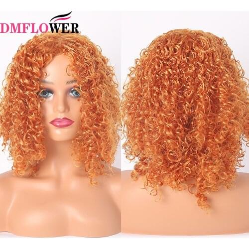 Synthetic Wig Ladies Short Curly Hair 14 Inch African Small Volume Bob Wool Curly Brazilian Short Hair Elf