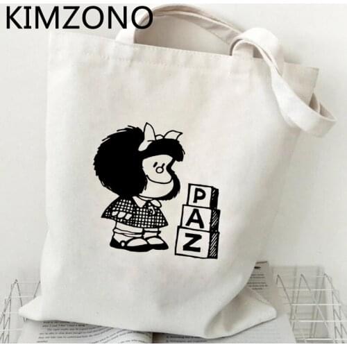 Mafalda shopping bag eco grocery reusable handbag bag ecobag sac cabas sac toile