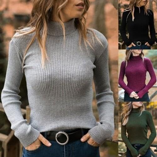 TANIAFA New-coming Autumn Winter Turtleneck Pullovers Sweaters Primer Shirt Long Sleeve Short Korean Slim-fit Tight Sweater