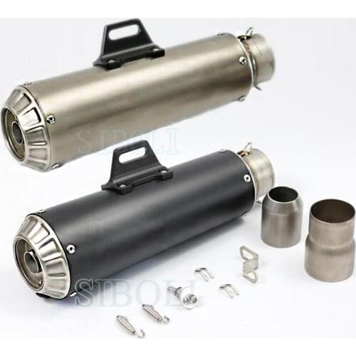 Inlet 61MM Motorcycle Exhaust Muffler Pipe Escape Moto Mufflers Conversion Interface Connect Welding GY6 Pit Dirt Bike SC028