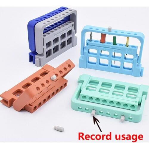 5 pcs Dental plastic Holder plastic stand Root Canal File Holder Plastic Endo Measuring Instrument with a record function endo b