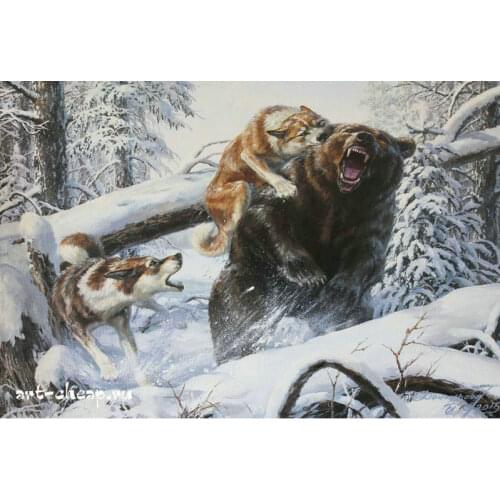 Diamond Embroidery Snow Wolf 5D DIY Diamond Painting Santa Claus Rhinestone Picture Mosaic Bear Home Decoration Wall sticker