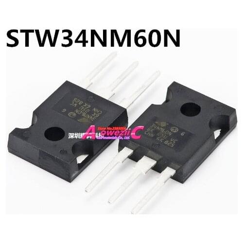 Aoweziic 2018+ 100% new imported original STW34NM60N 34NM60N STW34NM60ND 34NM60ND TO-247 N-channel field effect tube 29A 600V