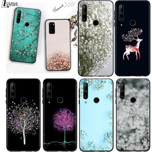 Bunch flowers for Honor 30S 30i 30 View V 20 Pro 5G 20S 20E 10X 10 10i 9N 9C 9S 9X Lite Black Phone Case