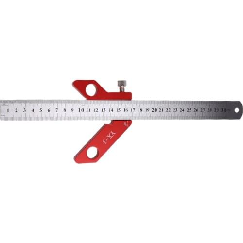Woodworking Scriber 45° 90° Scribing Rule Marking Tool Scribe Circle Center Finder Layout Gauge 300mm