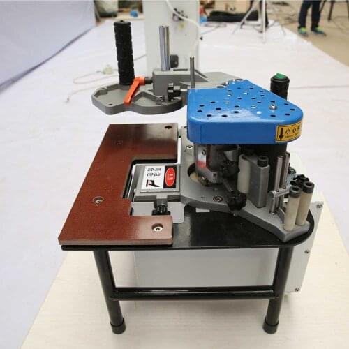 Woodworking portable manual mini PVC wood edge banding machine double gluing