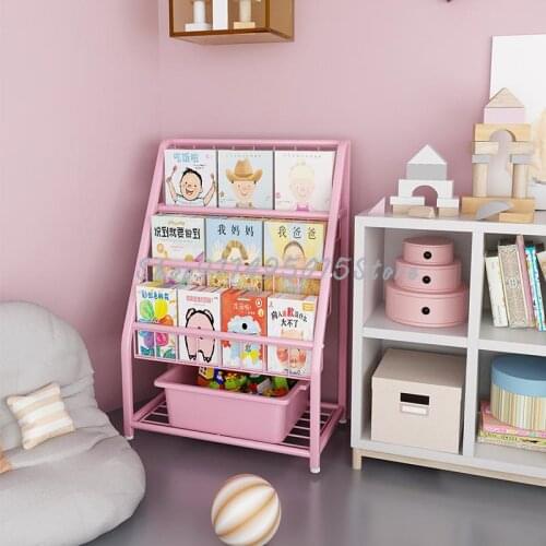 Childrens Bookshelf, Picture Book, Book, Toy Storage Rack, Finishing Integrated Storage Cabinet, Multi-layer Floor Rack