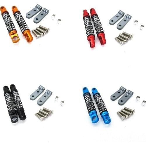 For WPL D12 RC Truck Car Upgrades Parts Metal Rear Shock Absorber Damper with Mount Fixed Seat Accessories