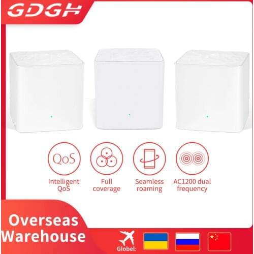 GDGH GLMW3 Home AC1200 Wireless Router Wifi Repeater Mesh Wi-Fi Dual-Band Wireless Router Easy Set Up, APP Remote Manage