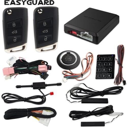 EASYGUARD CAN BUS Plug & Play fit for VW Octavia Toureg Sagitar MAGOTAN PKE car alarm system remote starter push button start
