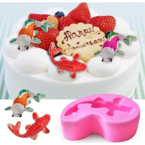 Animal Shape Cake Mold Goldfish Turtle Butterfly Etc. Three-dimensional Liquid Silicone Mold Fondant Cake Baking Tool Mold