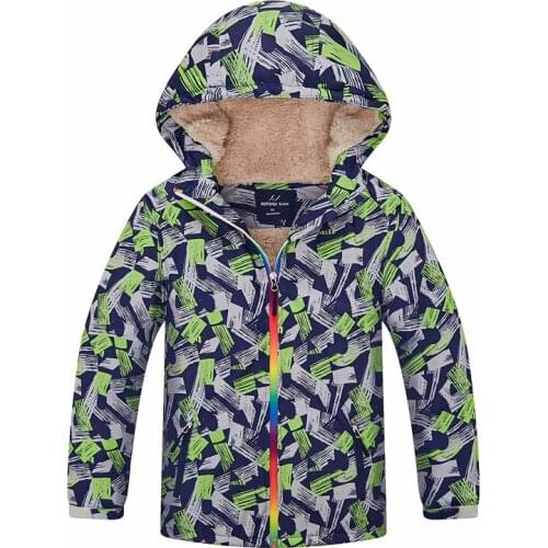 Kids Jacket Coat Boys Girls Autumn Winter Hooded Jacket Child Outwear Sports Waterproof Windproof Thick Warm Coat Children Tops