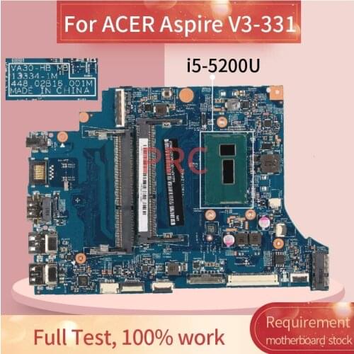 For ACER Aspire V3-331 i5-5200U Notebook Mainboard 13334-1 SR23Y DDR3 Laptop Motherboard