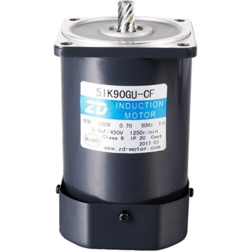 Miniature 90mm90w three single phase AC gear reducer asynchronous brake motor small motor