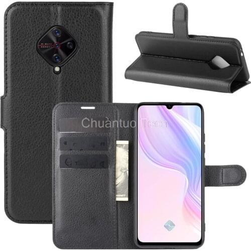 Fashion Wallet PU Leather Case Cover For Vivo V17 Russia/X50 Lite/Y9S/S1 Pro V1945A V1945T Flip Protective Phone Back Shell