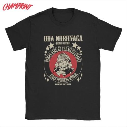 Oda Nobunaga Demon Archer Fate Grand Order T-Shirts for Men Novelty Cotton Tee Shirt O Neck Short Sleeve T Shirt Printed Clothes