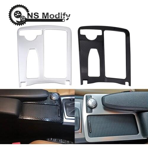 New Center Console Water Cup Holder Frame Cover Trim Sticker For Mercedes Benz C class W204 08-14 E Class W212 10-11 E Coupe
