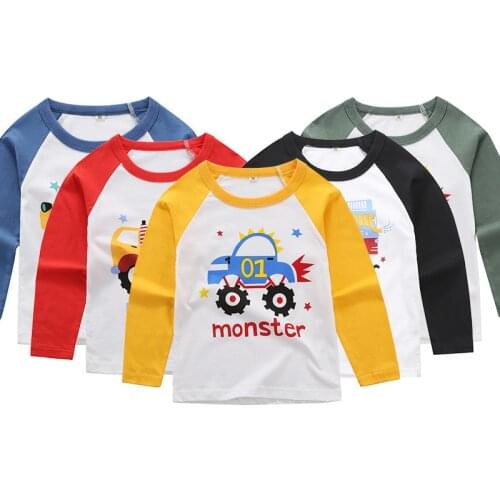 ZWF1167 Autumn Winter Warm Children Long Sleeve Cartoon Animal Print Girls School Baby Handsome Kids Boy Sweatshirt