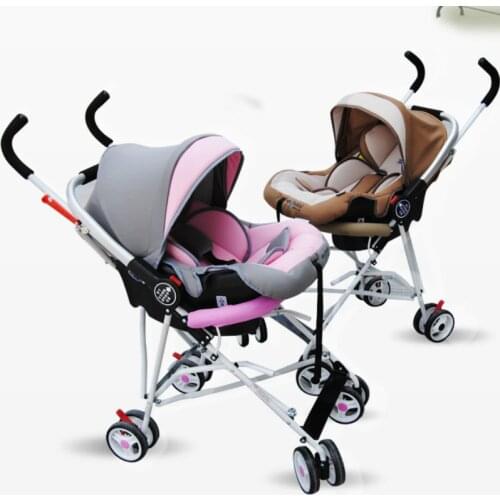 Portable Infant Baby Sleeping Basket Newborn Cradle Car Safety Seat Baby Stroller 2 In 1 Folding Travel System Pram Pushchair