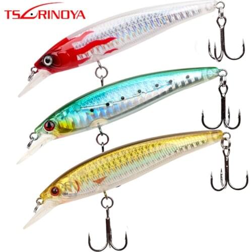 TSURINOYA DW11 Minnow Lure 8.5cm 9g Diving Depth 1m High Quality Hard Fishing Lure Saltwater Pike Fishing Bait with Treble Hooks