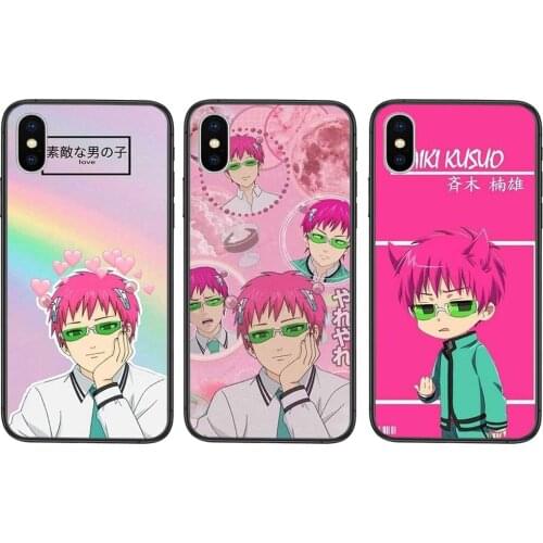 Black Back Luxury Cell Cover Art Hoesjes The Disastrous Life Of Saiki K Kusuo Colors For Samsung Galaxy A51 A71 A72 A70 A51 A50