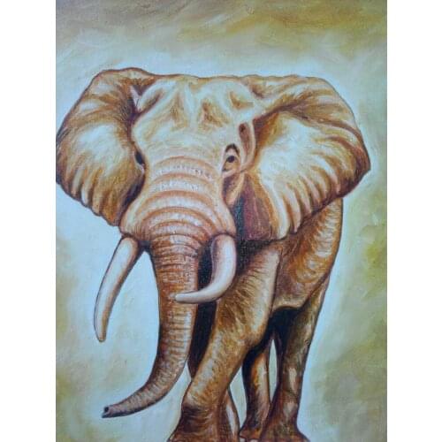 100% hand painted an African Elephant wall art oil painting on canvas decorations for home room decor