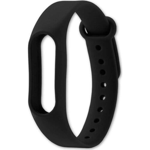 Silicone TPU Bracelet Strap Black for Smartwatch Xiaomi Mi Smart Band 2 Adjustable Watchband Wristband Replacement