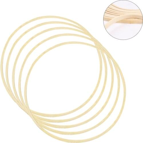 5 Pcs 30cm Versatile Decorative Bamboo Circle DIY Handmade Material For Floral Wreath Dreamcatcher Wedding Decor Hoop Round Ring