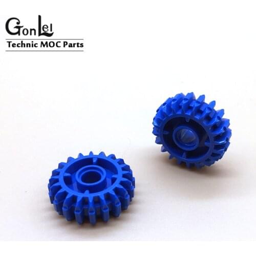10Pcs/lot High-Tech Gear 20 Tooth Double Bevel with Clutch on Both Sides MOC 35185 Building Blocks Bricks Parts DIY Toys Gifts