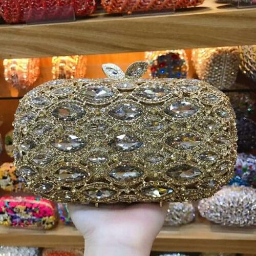 Woman gold Evening Bags for party/cocktail/wedding/prom/dinner Clutch shoulder Bags lady day clutches purse wallet Mini Handbag