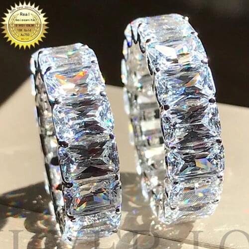 14K Au585 Gold Ring DVVS Moissanite Diamonds Princess Square Round Heart Oval Emerald Wedding Party Engagement Ring