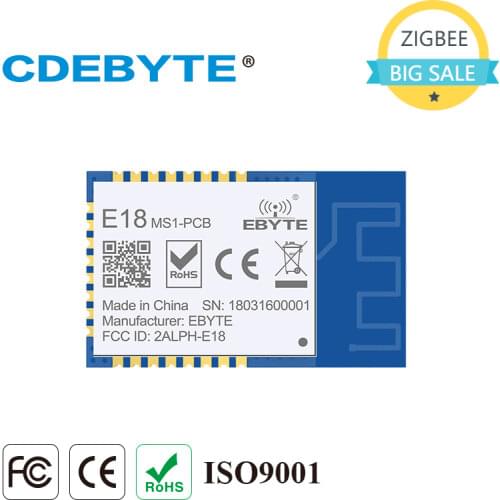 10Pcs/Lot E18-MS1-PCB Zigbee CC2530 2.4GHz 2.5mW PCB Antenna IoT Mesh Network Wireless Transceiver Transmitter Receiver Module