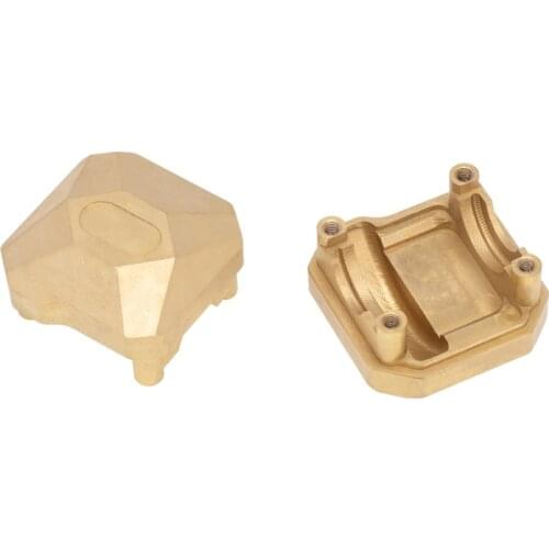 2Pcs Brass Diff Cover Front & Rear Axle 48G for 1/10 RC Crawler Car Axial SCX10 90046 90047 Upgrades Parts Accessories