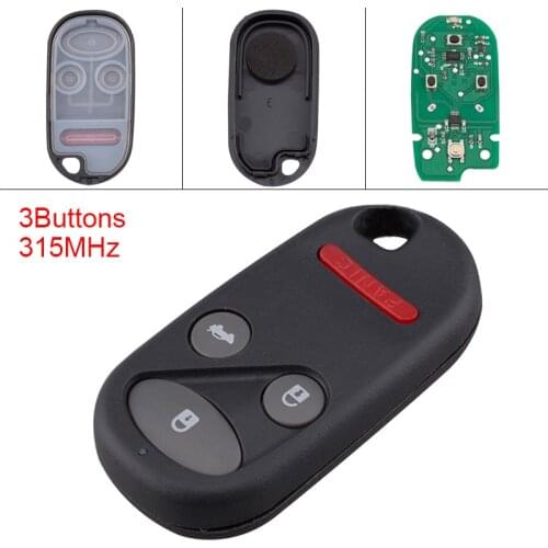 315MHz 3 Buttons Car key replacement Keyless Uncut Flip Remote Key Fob KOBUTAH2T fit for Honda 1998 1999 2000 2001 2002 Accord