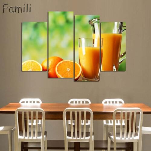 4pcs Modern Still Life Red Wall Art Painting Colorful Various Vegetables Picture Print On Canvas Food 4 The Picture Home Decor