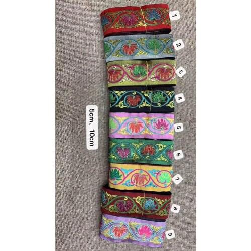 5cm embroidered ribbon,9 styles and colors available,XERY20030330D