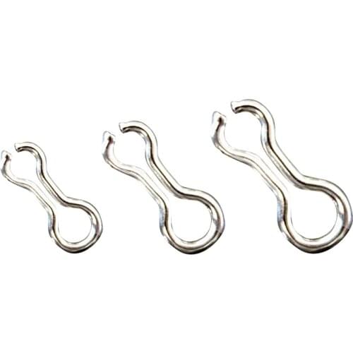 50Pcs 8 Shape Fishing Rolling Swivel Connectors Copper Alloy Lead Mold Inserts Snap Solid Rings Fishing Connectors Accessory