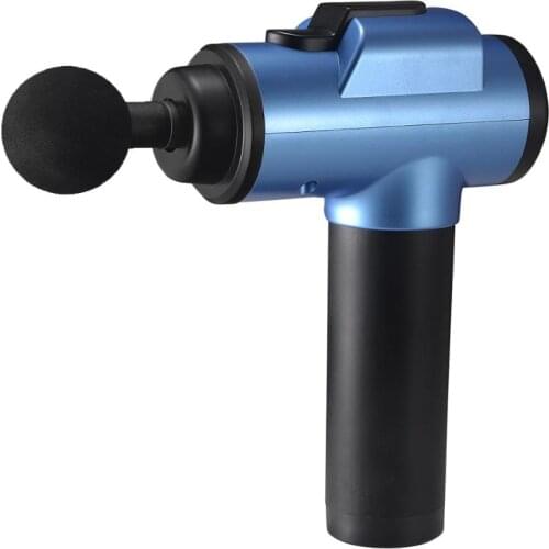 Six speed small portable brush/brushless motor massage gun with four massage header