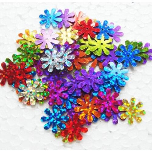 New Arrival 600pcs 15mm Wheel Flower Flat Loose Sequin Paillettes Sewing,Wedding Craft,Women Kids DIY Garment Accessory SFLYX