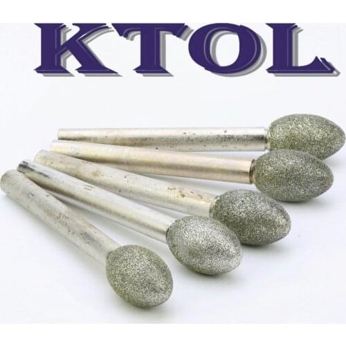 6*12mm Diamond Rotary Burrs Dremel Accessories Milling Cutter Die Grinder, Abrasive Drill Router Bits Stone Jade Carving Tools