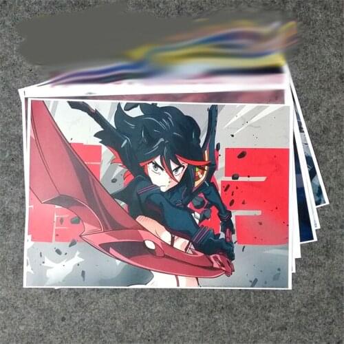 Anime Cartoon KILL la KILL Printed Poster Cosplay Prop Home Wall Decor Collection for Girl Boy Christmas Gift 8pcs